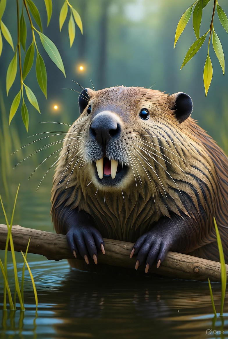 Bucky the Beaver building his pond